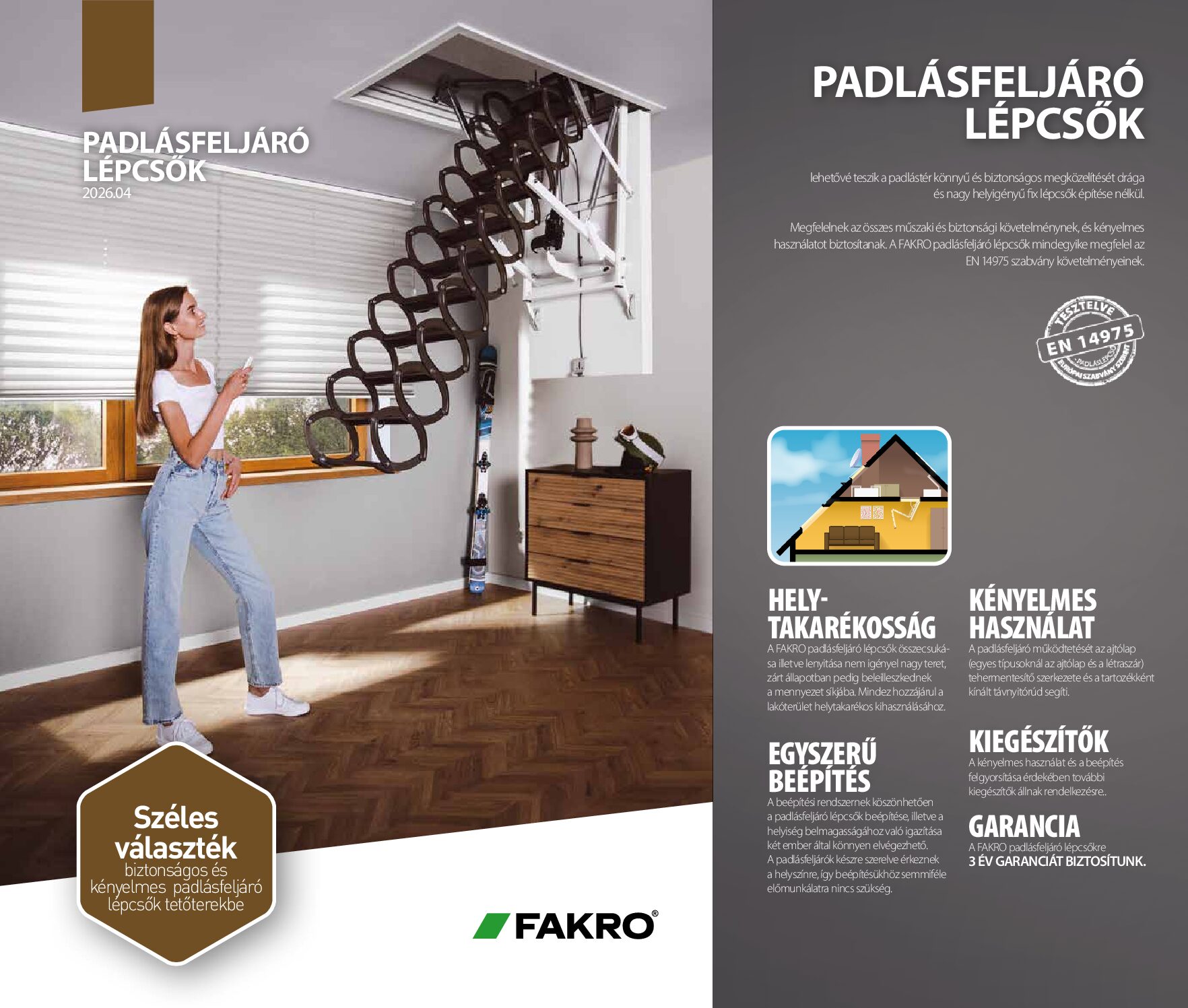 Fakro padlásfeljáró lépcsők 2026